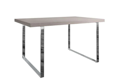 Versailles Silver Grey Oak and Chrome Dining Table Main Image