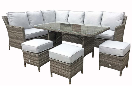 Edwina Outdoor 7 Seater Corner Dining Sofa Set main image