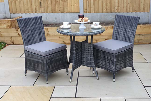 Emily Outdoor Dining Table and 2 Armless Chairs main image