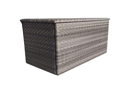 Medium Wicker Cushion Box With Zipped Liner Multi Grey main image