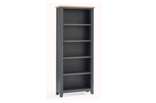 Bordeaux Tall Bookcase Dark Grey Main Image