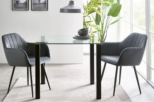 Piero Square Table and 2 Hobart Dining Chairs Main Image