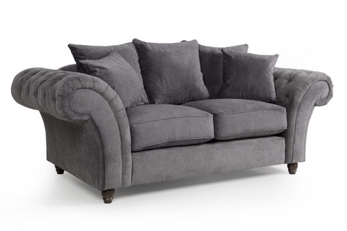 Huntley Fabric 2 Seater Sofa Grey