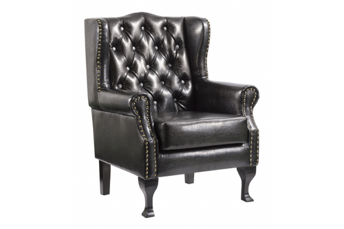 Dorchester PU Arm Chair Black