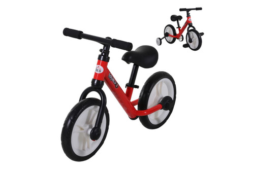 HOMCOM PP Toddlers Removable Stabiliser Balance Bike Red