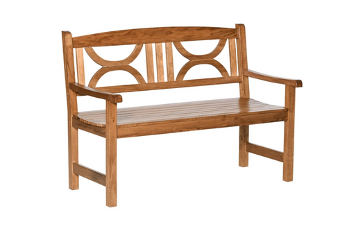 Outsunny 2-Seater Wooden Garden Bench Outdoor Patio Loveseat for Yard, Lawn, Porch, Natural