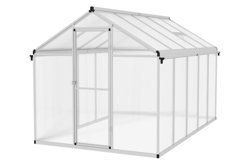 Outsunny 10 x 6ft Aluminium Frame Walk-In Greenhouse, with Foundation