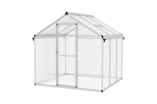 Outsunny 6 x 6ft Aluminium Frame Greenhouse, with Foundation