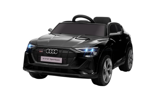 HOMCOM Audi E-tron Licensed 12V Kids Electric Ride On Car with Parental Remote Music Lights MP3 Suspension Wheels for 3-5 Years Black