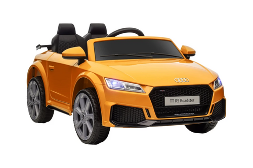 HOMCOM Kids Licensed Audi TT RS Ride-On Car 12V Battery w/ Remote Suspension Headlights and MP3 Player 3km/h Yellow