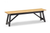 Hockley Dining Bench Black And Oak Main Image