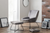 Mila Velvet Accent Chair With Stool Grey Lifestyle Image