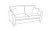 Fairfield 2 Seater Sofa Villa Teal Line Drawing