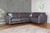 Harlow Righthand Leather Corner Sofa Graphite