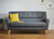 Lambeth 3 Seater Sofa Grey Front Facing