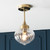 Abingdon 1 Ceiling Light Brass Lifestyle