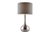 Mayfair Table Lamp Nickel & Dark Grey