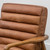 Quin Armchair Vintage Brown Leather back cushion