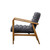 Quin Armchair Antique Ebony Leather side  view