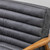 Quin 2 Seater Sofa Vintage Ebony Leather back cushion