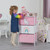 Unicorn 3 Drawer Kids Storage Chest lifestyle drawers closed with girl