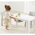 Kids Height Adjustable Table and Chairs Set White Lifetyle