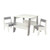 Kids White and Grey Bookshelf Table and Chair Set.