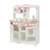Country Play Kitchen with 9 Wooden Accessories doors open