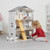 Contemporary Dolls House with 18 Handcrafted Wood Furniture Accessories Lifestyle