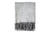 Fishbone Pattern Faux Mohair Throw Grey