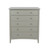 Como 5 Drawer Chest Light Grey face on