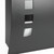 Large Curved Wall Mounted Metal Mail Box - Dark Grey viewing window