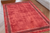 Geometric Rug Bordered Pattern Soft Carpet Red Main Image
