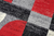 Geometric Rug  Circles Modern Soft Carpet Grey Black Red Pattern