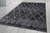 Geometric Rug Diamond Aztec Pattern Dark Grey Black Main Image