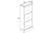 Corona Low Narrow Bookcase Grey dimensions