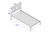 Corona Single Slatted Bed Grey dimensions