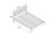 Corona Double Slatted Bed Grey dimensions