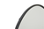 Black Large Circular Metal Wall Mirror Close Up