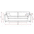 Lytham 2 Tone Sofa Range 3 seater dimensions