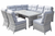 Amy Outdoor Corner Dining Sofa and 3 Armless Chairs main image