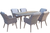 Danielle Rectangular Outdoor Dining Table with 6 Chairs side on image