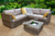 Georgia Garden Corner Sofa with Ice Bucket Brown lifestyle image