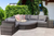 Jessica Large Outdoor Corner Sofa with Poof and End Tables Mixed Grey lifestyle image