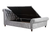 Castello Side Ottoman Bed Steel Crushed Velvet plain image