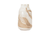 Glack Large Vase Reactive White Brown Main Image