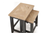 Bordeaux Nest of Tables Dark Grey Top