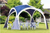 Outsunny Domed Garden Gazebo Tent 3.5m x 3.5m Blue and Grey Main Image
