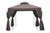 Outsunny 2 Tier 3m x 3m Gazebo with Curtains Brown Cut Out