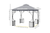 Outsunny 3m x 3m Double Top Metal Gazebo with Mesh Curtains Light Grey Dimensions